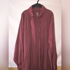 ADAY GALLERY BLOUSE BURGUNDY